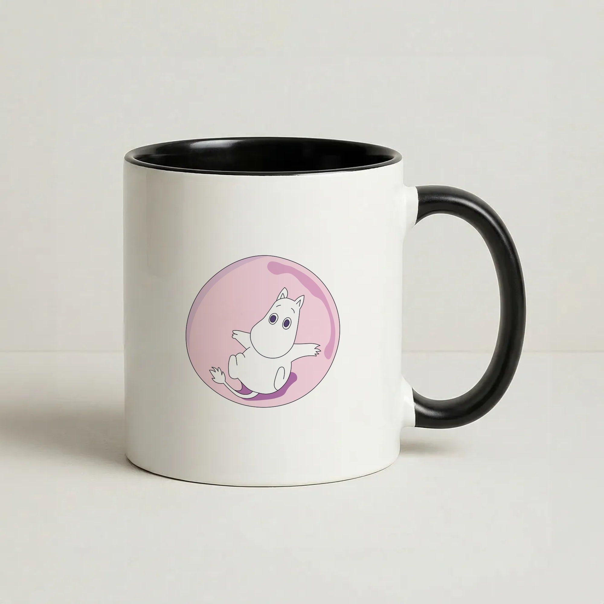 Moomin In A Black Bubble  Coffee Black Mug
