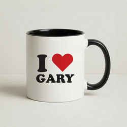 I Love Gary Coffee Black Mug