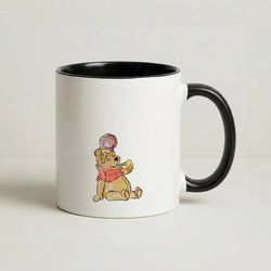 Winnie Sketch Coffee Black Mug
