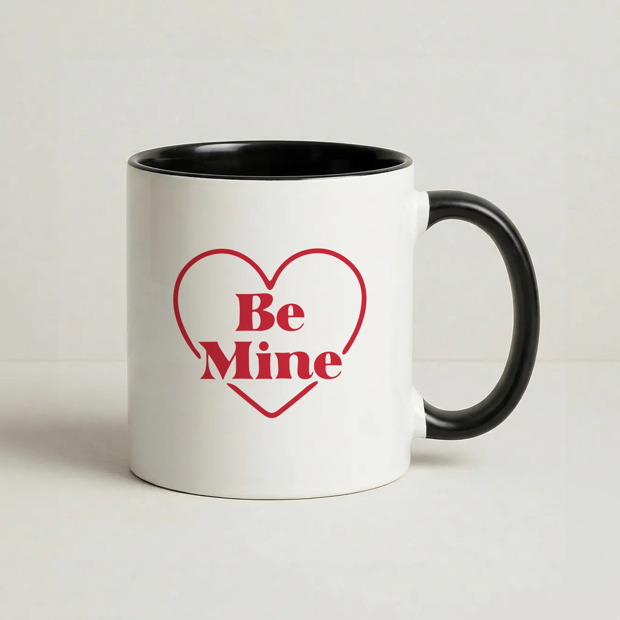 Be Mine Stripey Coffee Black Mug