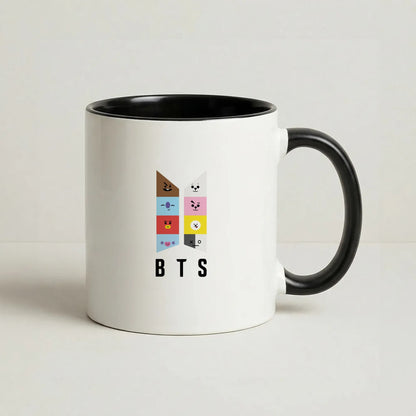 BT21 K-Pop Band Logo Coffee Black Mug
