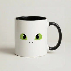 Black Fury Dragon Face Coffee Black Mug