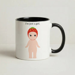 I'm Just A Girl Coffee Black Mug