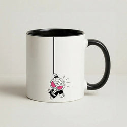 Black Hanging Spider Hero  Coffee Black Mug