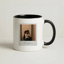 I Love You Polaroid - Personalised Couples Coffee Black Mug