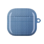Back to Casics - Blue Gingham Weave AirPods Case 4