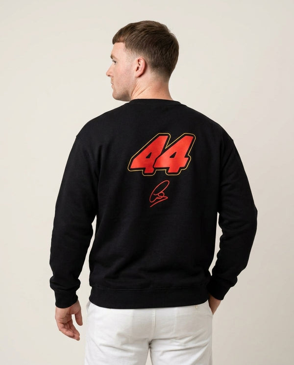 Retro 44 Hamilton Sweatshirt — Black Back, worn