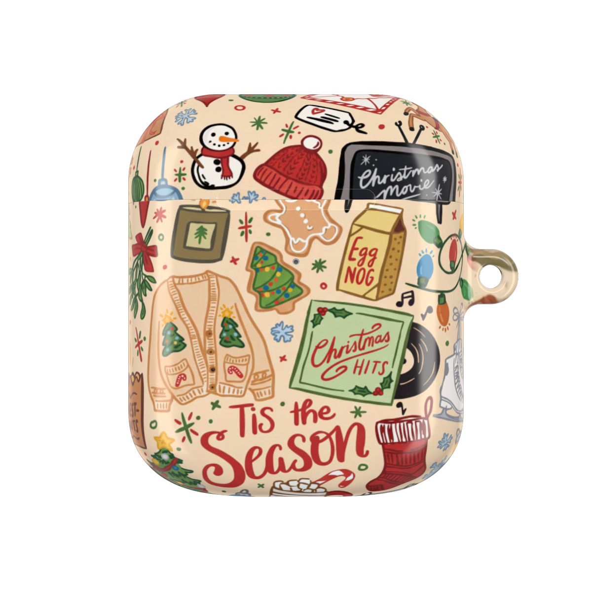 Tis The Season Doodles AirPods Case