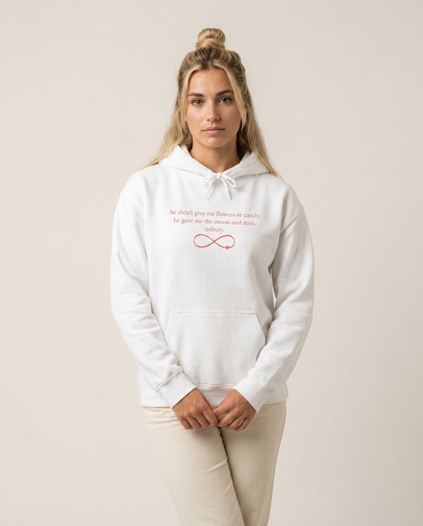 Infinity - TSITP Hoodie — White Front, worn