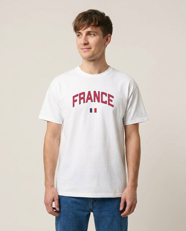 France Team Kit T-Shirt — White Front, worn
