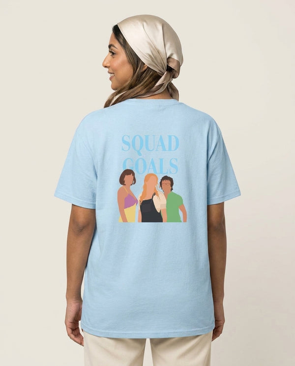 Squad Goals - Mamma Mia T-Shirt — Blue Back, worn