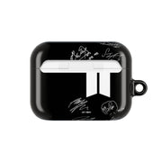 Black K-Pop Band Logo and Signatures AirPods Case 7