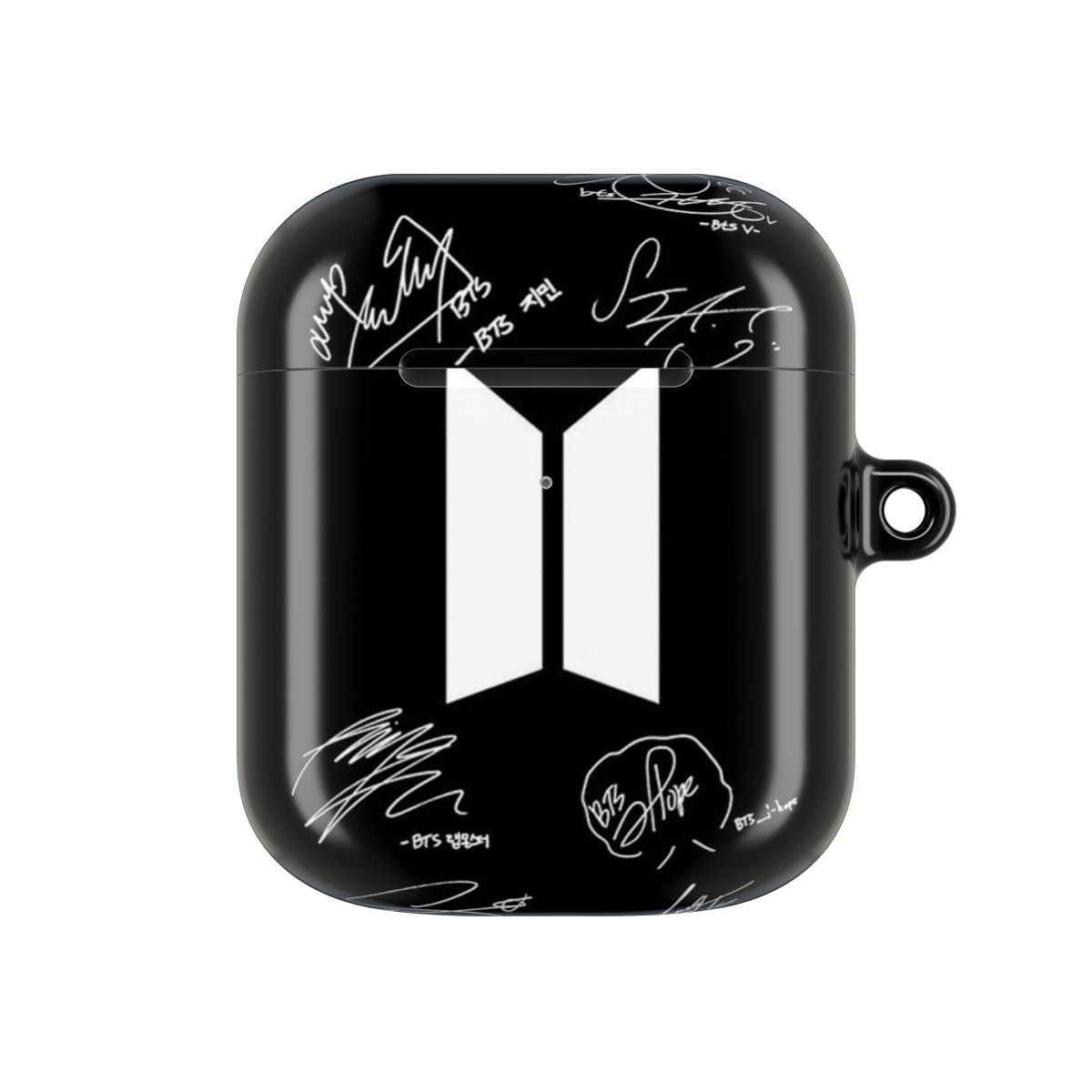 Black BTS Logo and Signatures Lunchbox