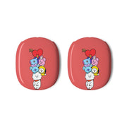 Red BT21 - RJ, Mang, Koya, Chimmy, Cooky, Shooky, Tata - K Pop AirPods Max Case 3