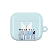 K-Pop Band Tour Pastel Blue AirPods Case 3
