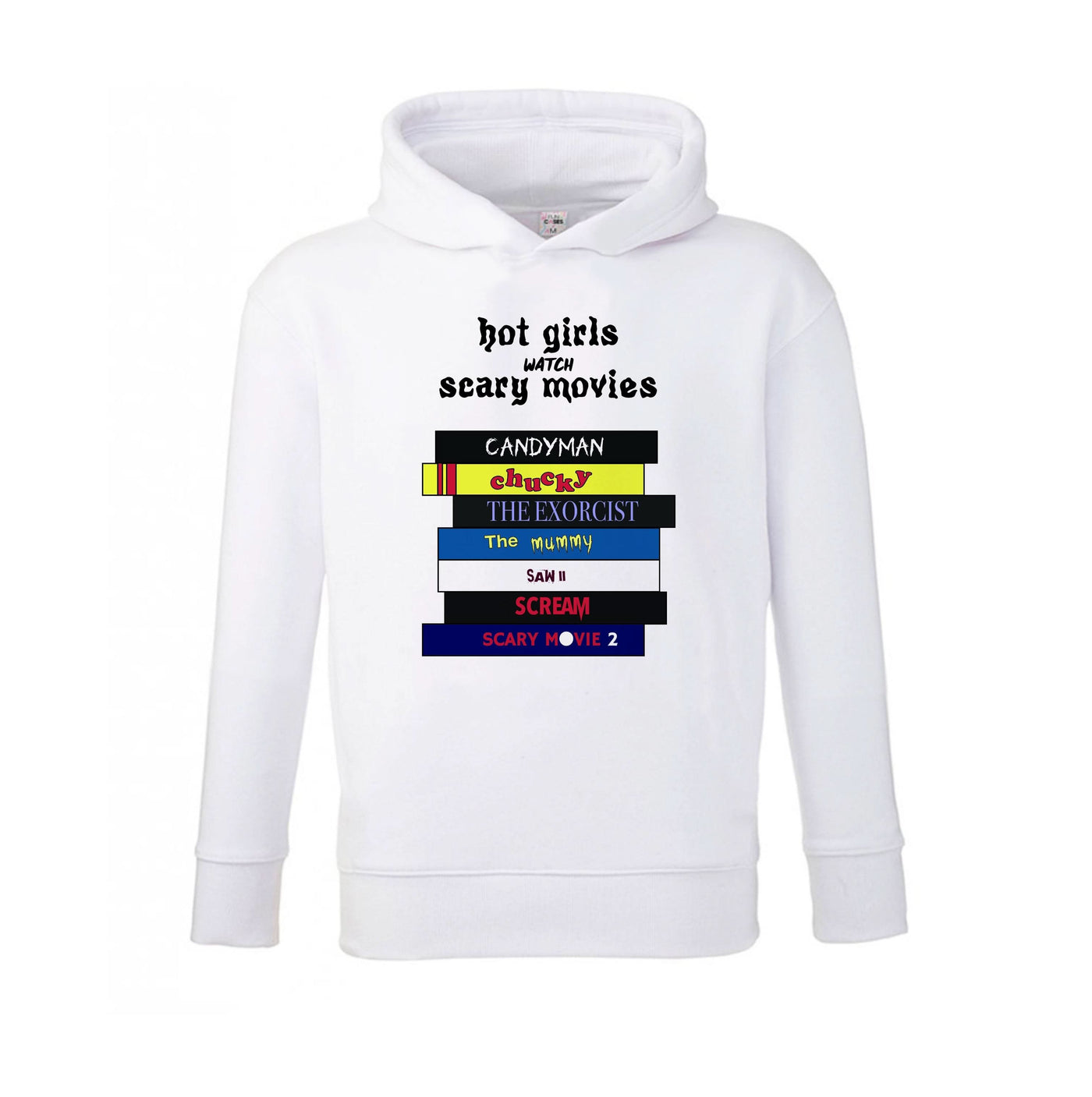 Hot Girls Watch Scary Movies Kids Hoodie