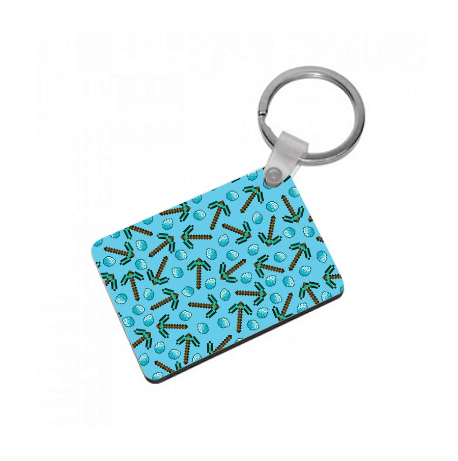 Diamond Axe Pattern Keyring