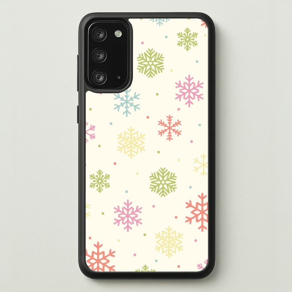 Pastel Snowflakes Pattern Galaxy Note 20 Case
