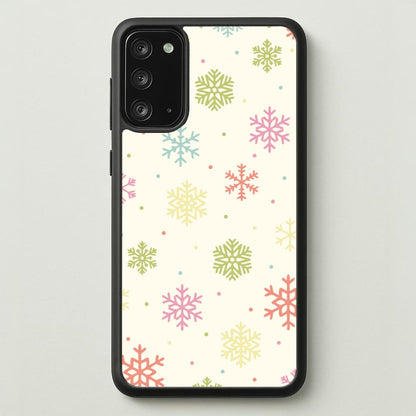 Pastel Snowflakes Pattern Galaxy Note 20 Case