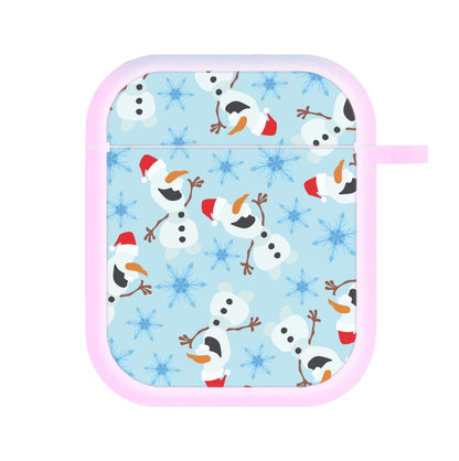 Snowman Pattern AirPods Case