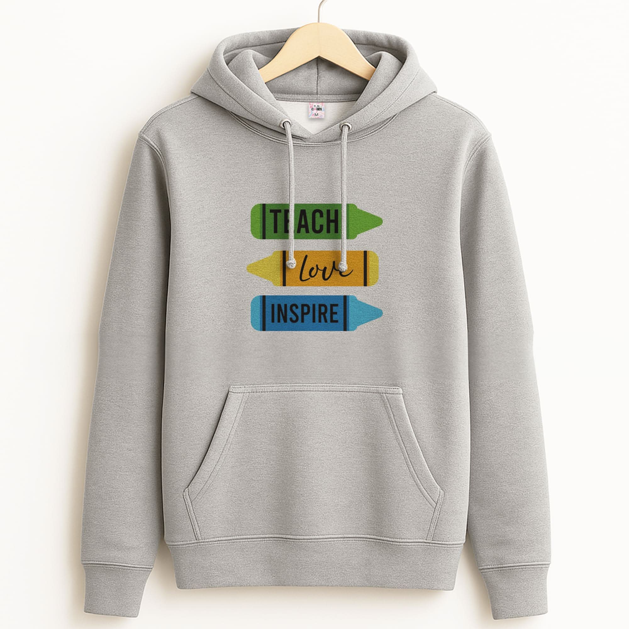 Teach, Love, Inspire Unisex Grey Hoodie