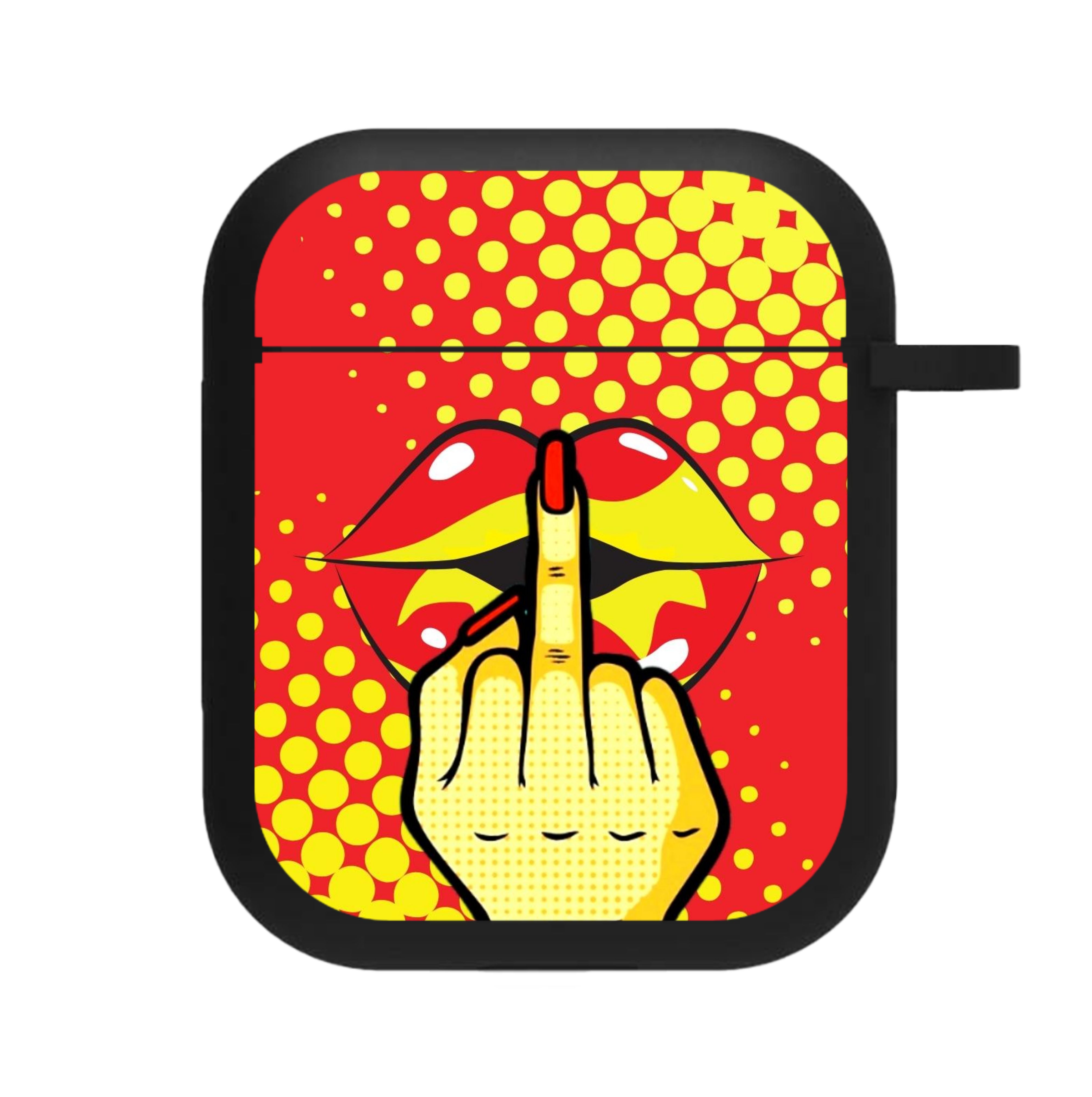 Middle Finger Kiss - Pop Art AirPods Case