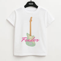 Blue Guitar Fender Kids T-Shirt
