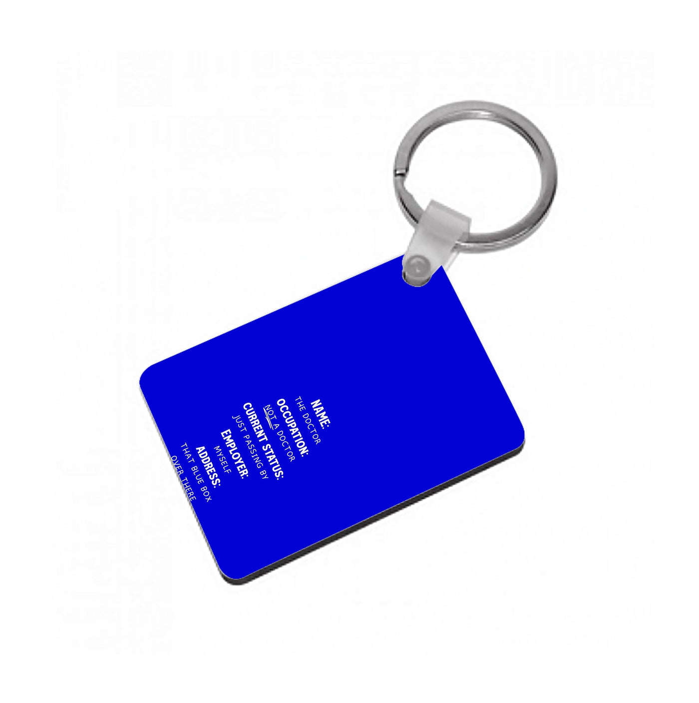 Name And Occupation - Doctor Who Keyring