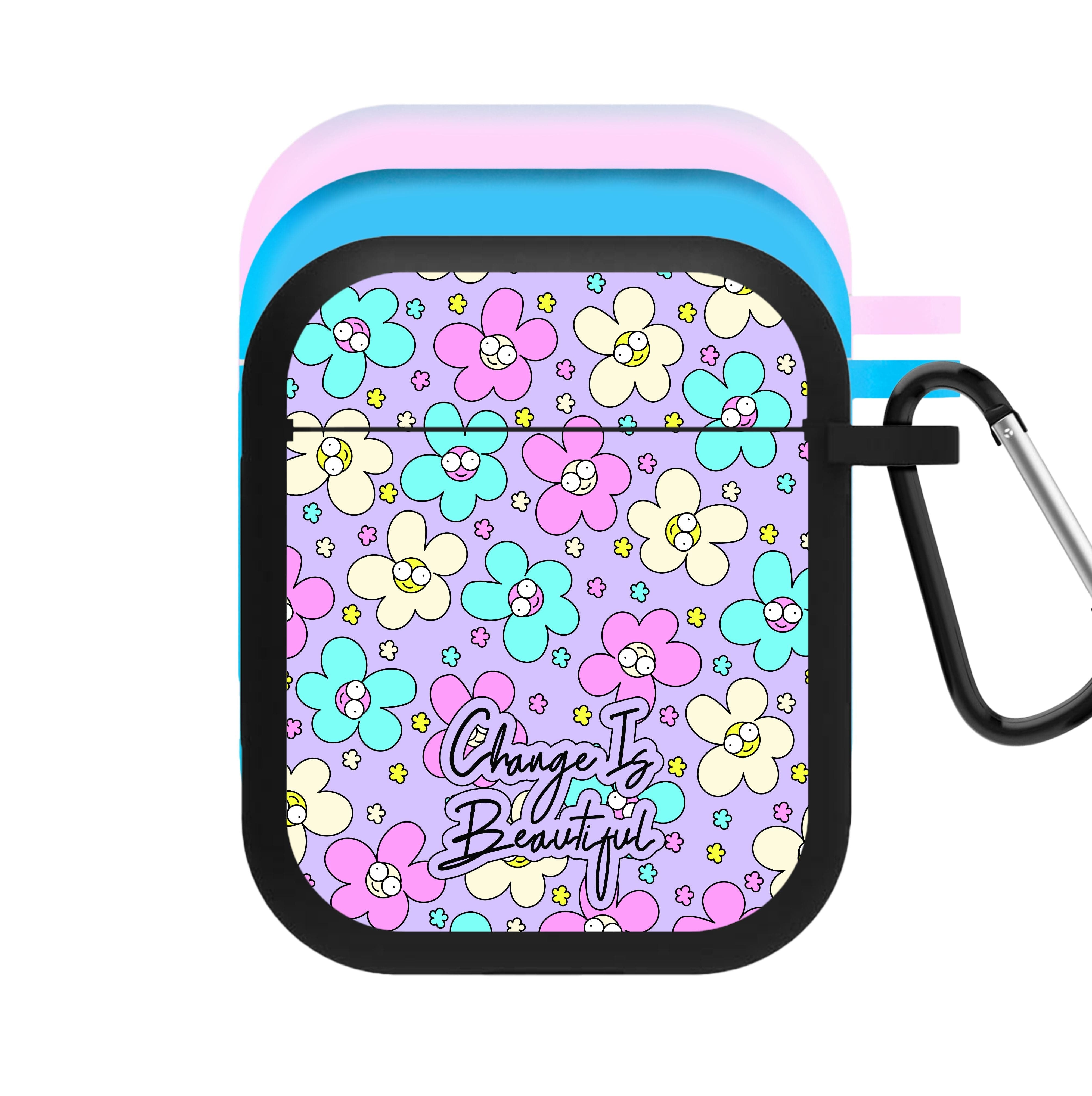 Happy Flowers Pattern AirPods Case