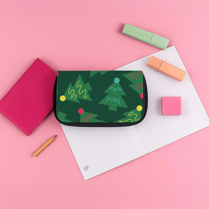 Abstract Christmas Trees Pattern Pencil Case