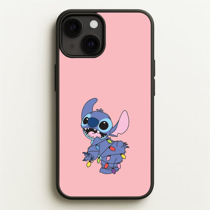 Cute Blue Alien Fairylights iPhone 13 Case
