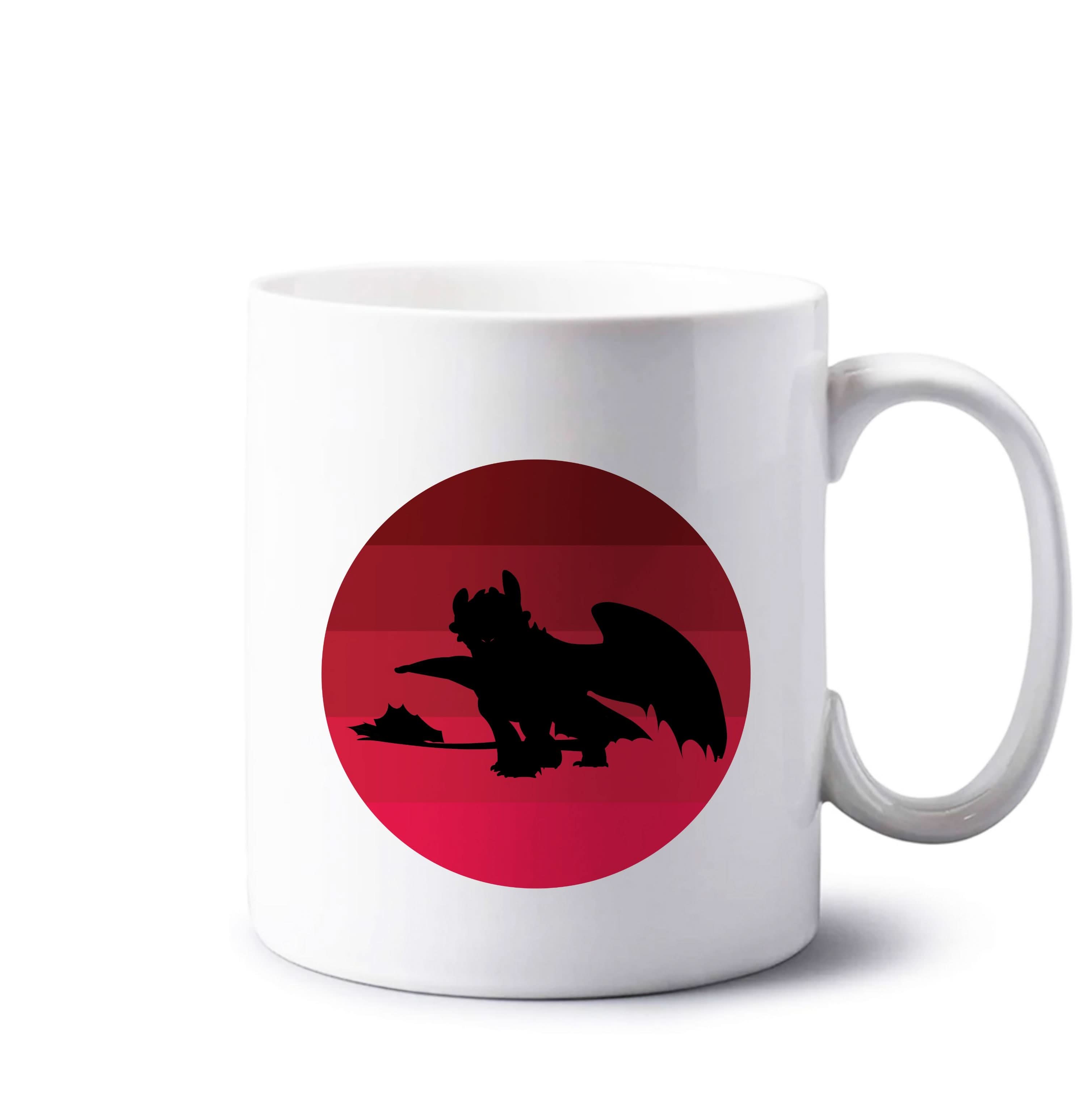 Red Sunset Dragon Mug