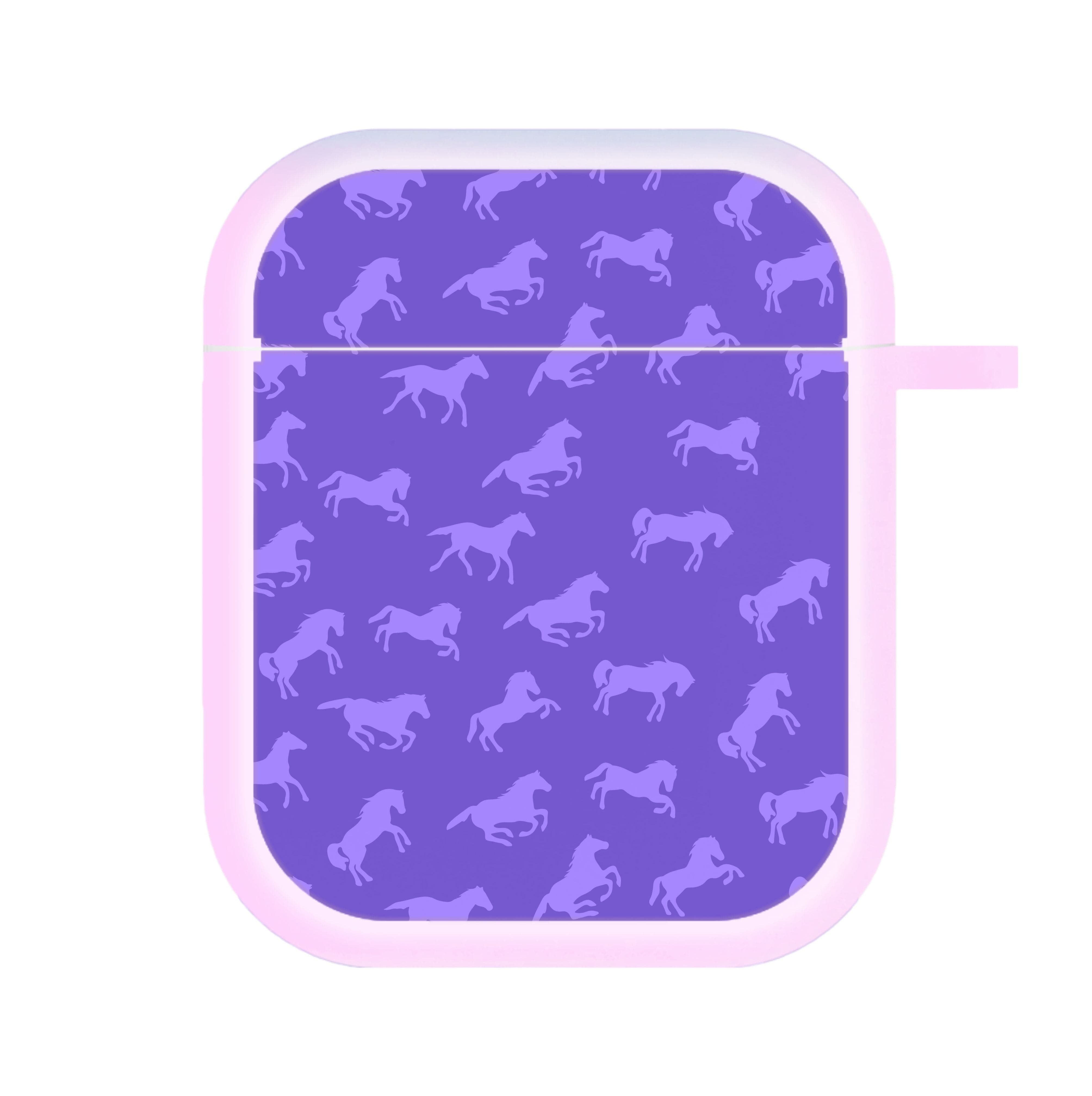 Purple Horse Pattern - Horses AirPods Case