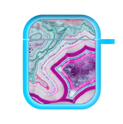 Purple Geode Pattern AirPods Case