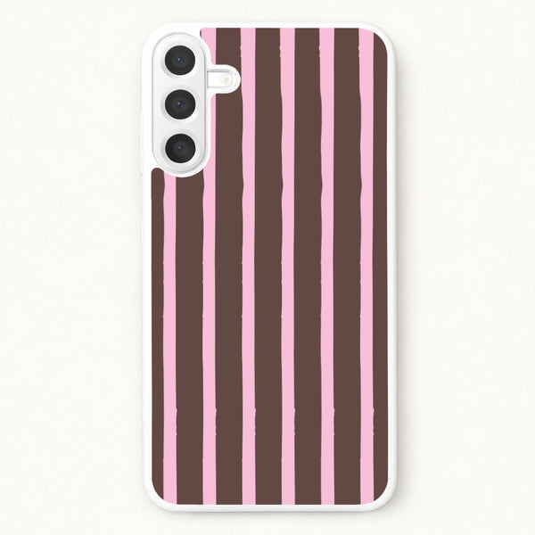 Chocolate & Strawberry Stripes Galaxy A17 Case