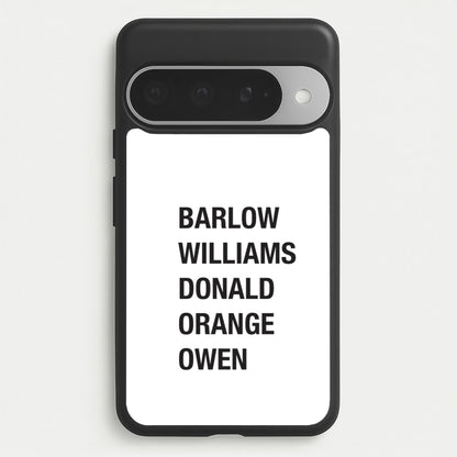 Take Band Members Names Google Pixel 10 Pro XL Case