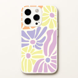 Pastel Abstract Flowers iPhone 14 Pro Max Case