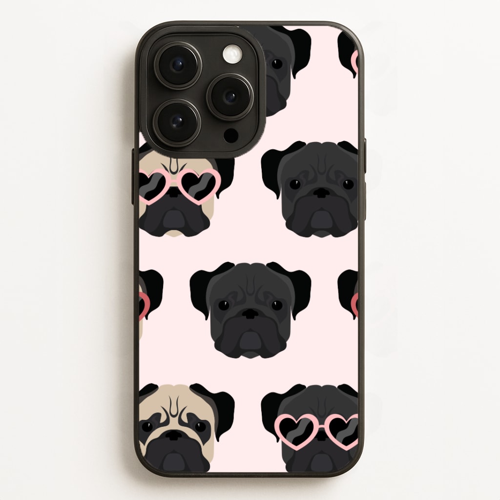 Sunny Pug Life - Dog Pattern Phone Case for iPhone, Samsung Galaxy and Google Pixel