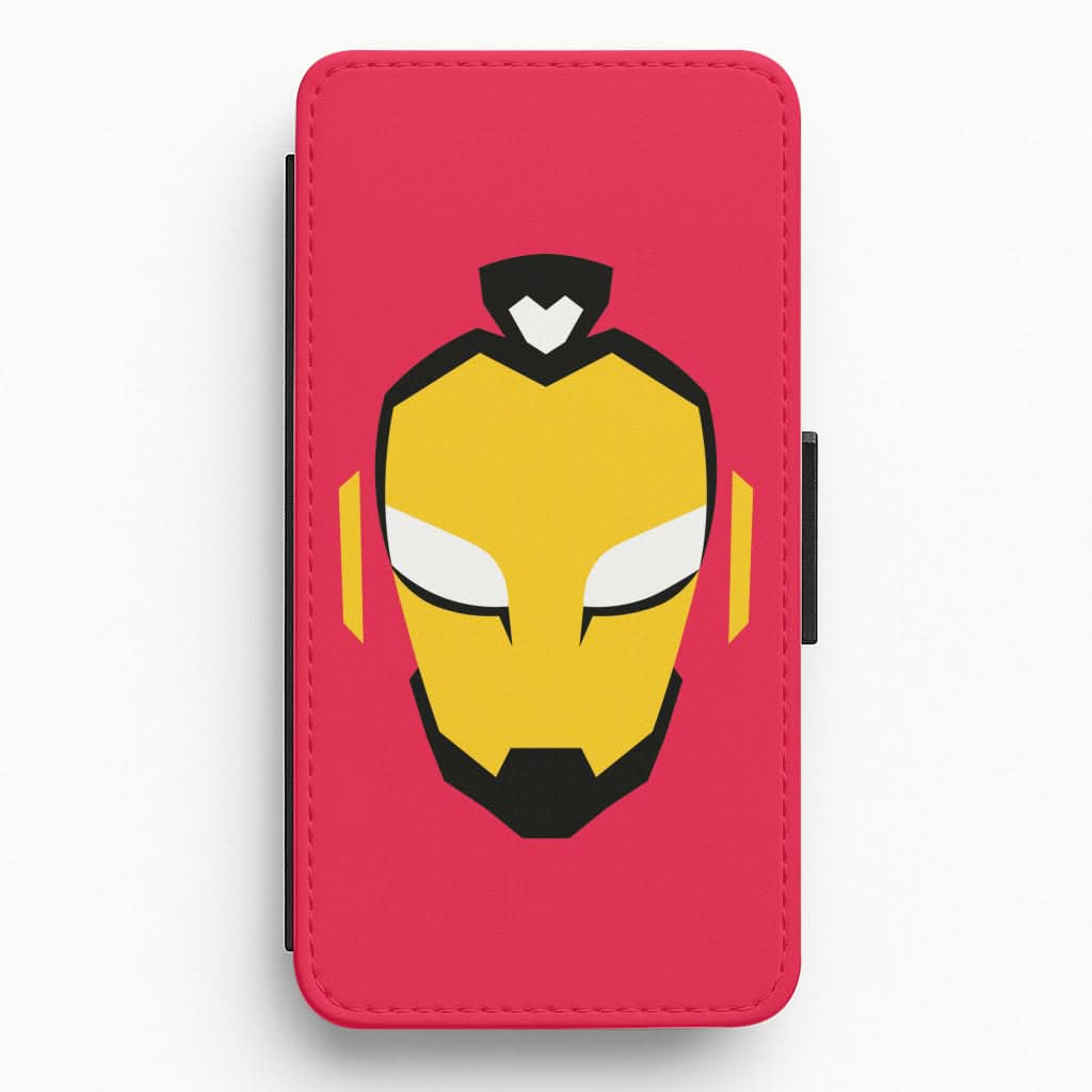 Metal Heart Hero Face Flip / Wallet Phone Case