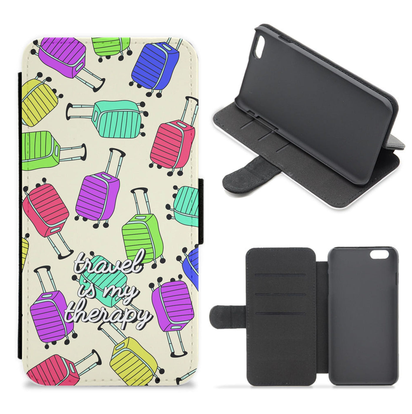 Travel Therapy - Travel Flip / Wallet Phone Case