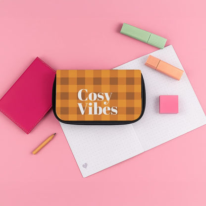 Checkered Cosy Vibes Pencil Case