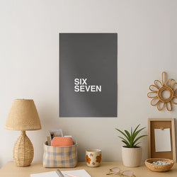 6 7 Black Art Print