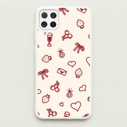 Valentines Doodles Galaxy A12 Case