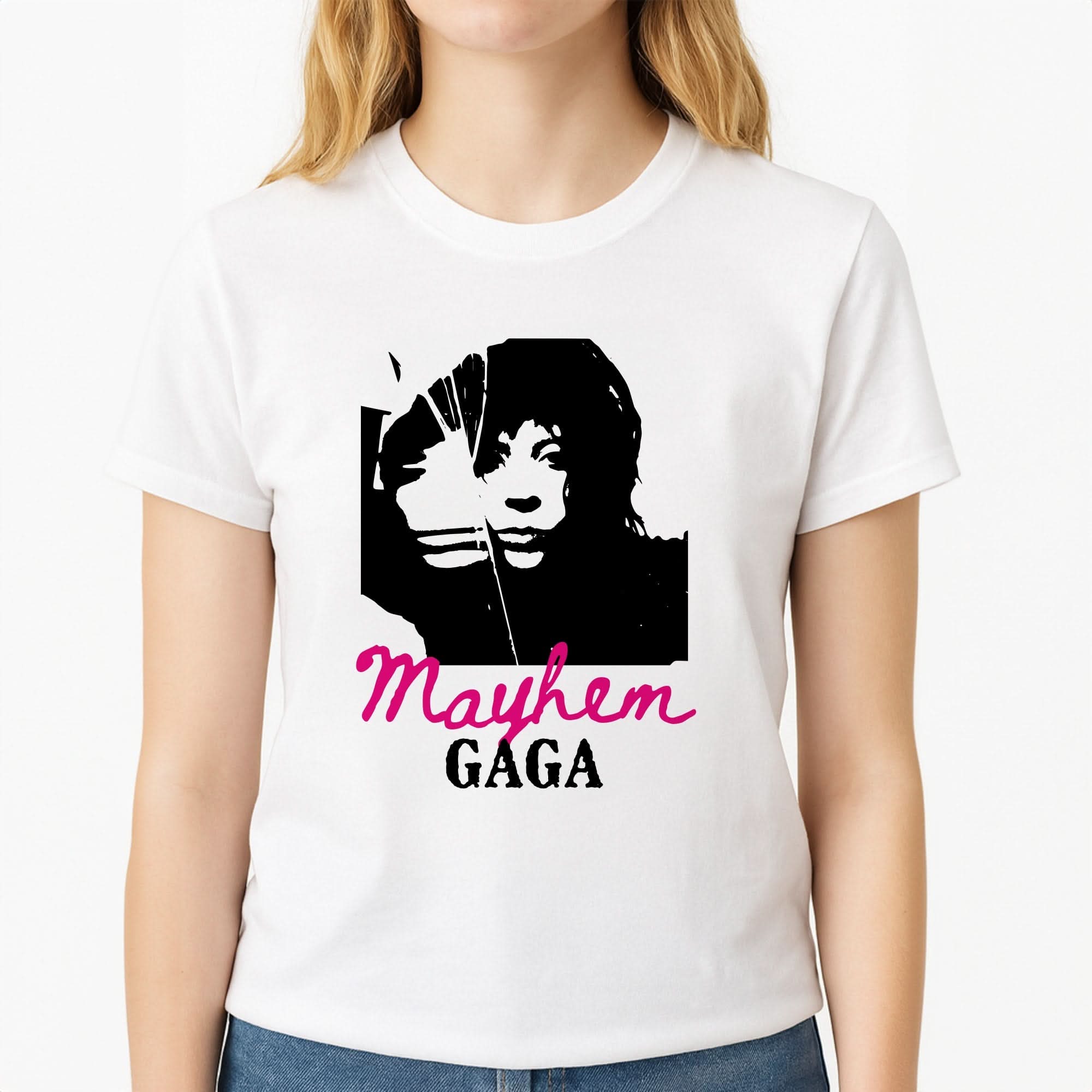 Pink Mayhem Gaga Womens T-Shirt