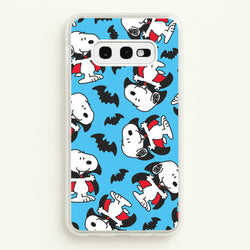 Cartoon Beagle Vampire And Bats Pattern Galaxy S10e Case