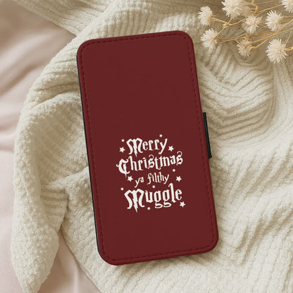 Merry Christmas You Filthy Muggle Leather Phone Case