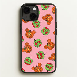 Pumpkin Mouse And Poison Apple Pattern iPhone 13 Mini Case