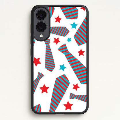 Tie And Stars Pattern Galaxy S25 Edge Case