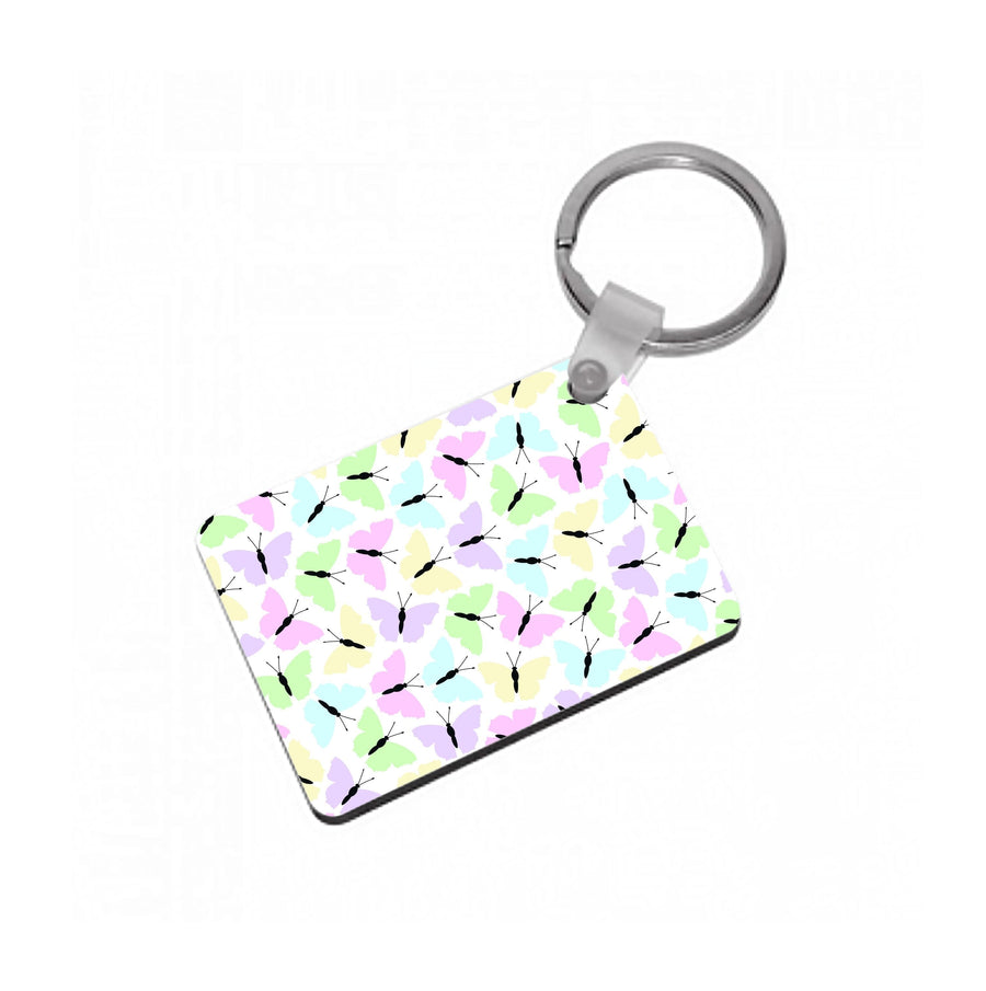Multi Coloured Butterfly - Butterfly Patterns Keyring