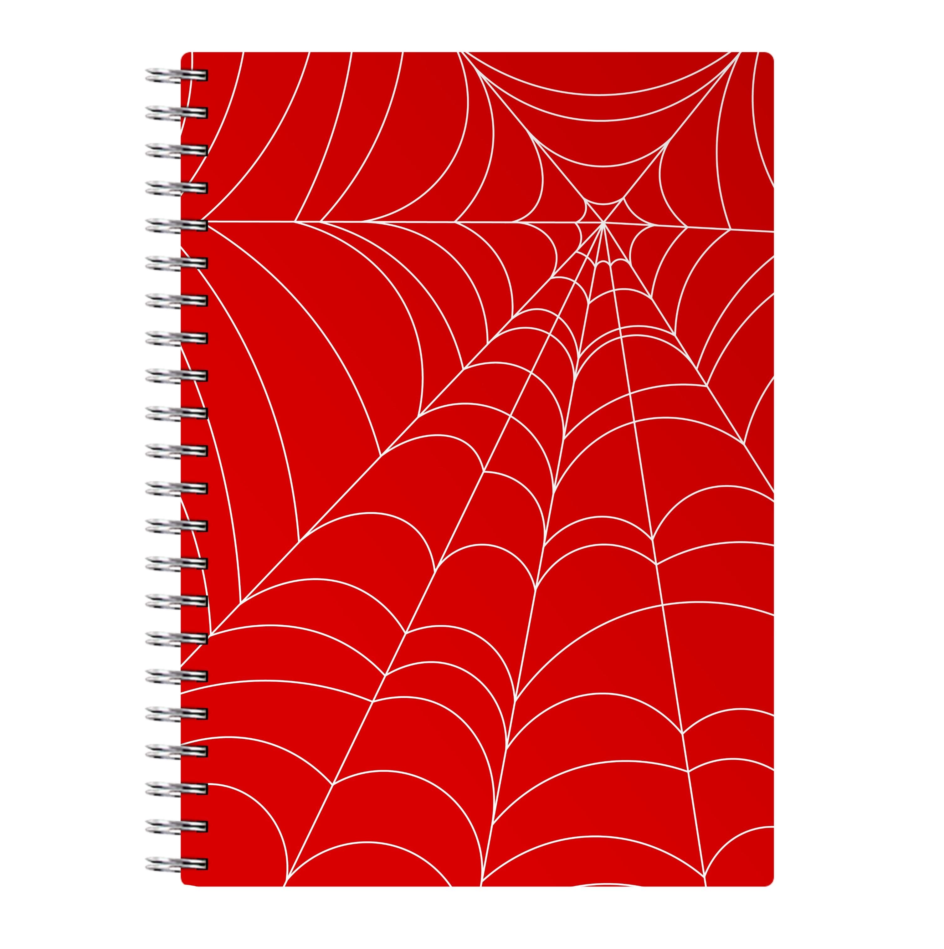 Red Cobwebs Pattern Notebook